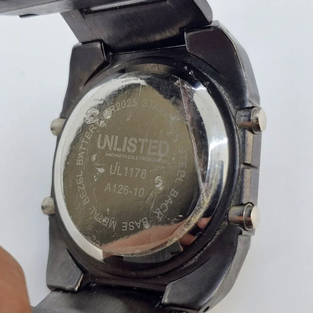 Kenneth Cole Unlisted Men Digital Watch 44MM Black Bracelet Band 7